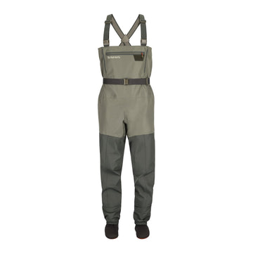 Simms Tributary waders full setup ready for river fishing and all-day wear