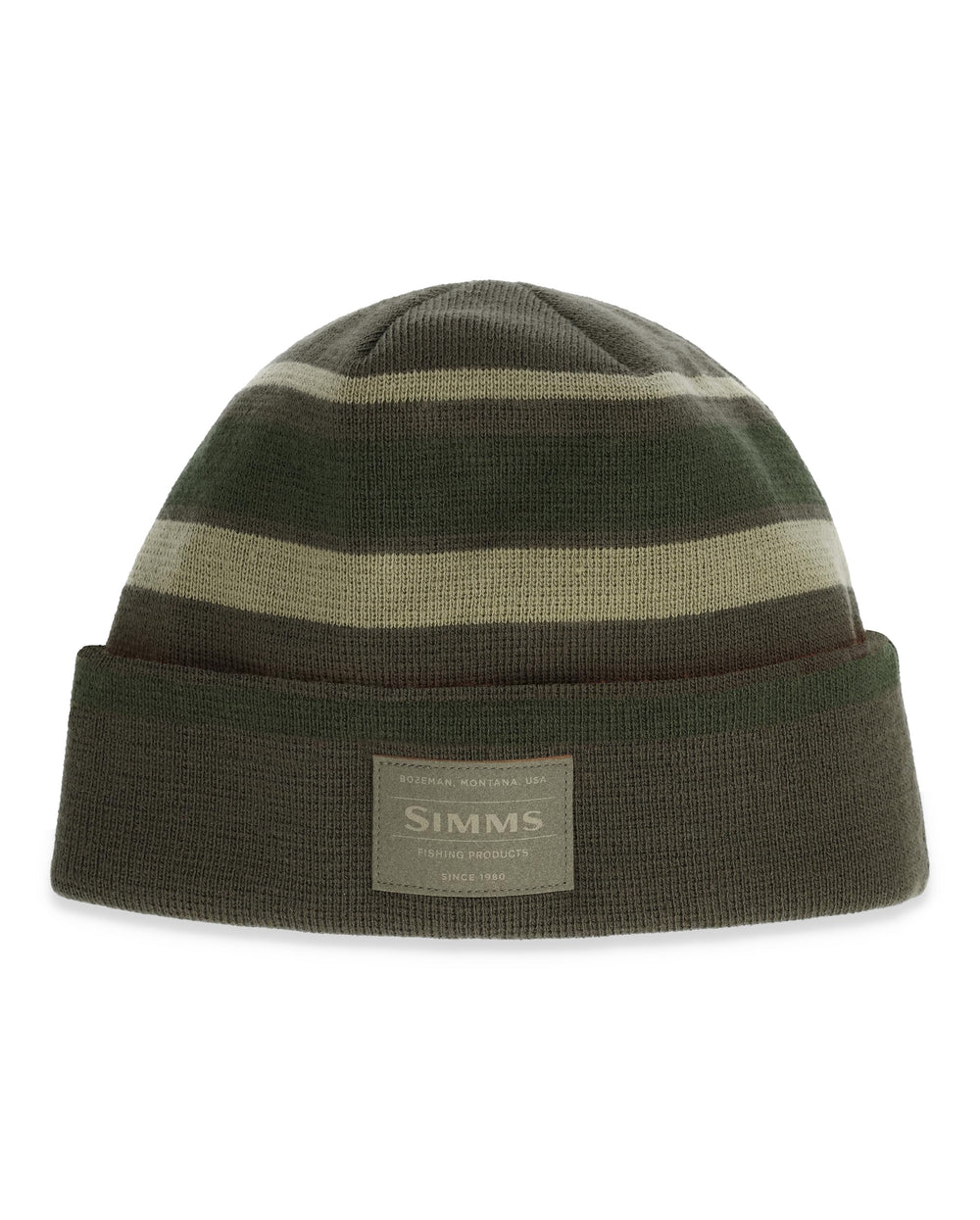 Simms Windstopper Beanie dark stone knit close-up showing weatherproof warmth.