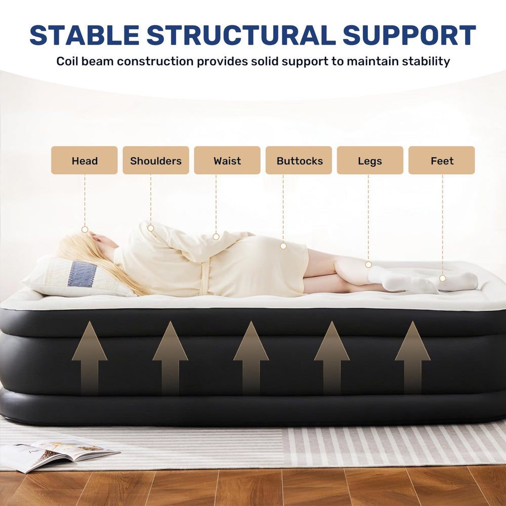 Simple Deluxe non-slip bottom reduces movement for stable sleep.