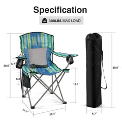 Simple Deluxe chair showing built-in cup holder for drinks during activities.