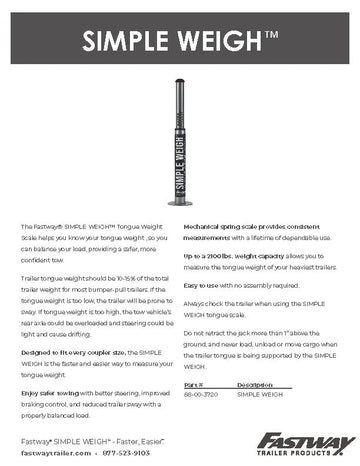 Packaging and setup of Simple WEIGH Tongue Weight Scale