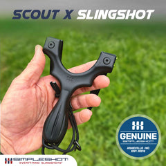 SimpleShot Scout X bundle content image highlights target, ammo, and two band sets for practice