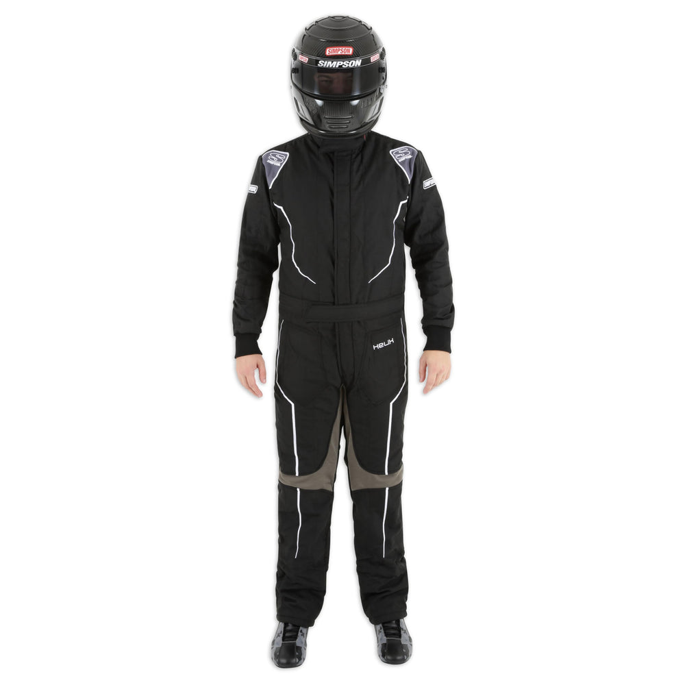 SIMPSON Helix Standard Suit SFI.5 label confirms rating.