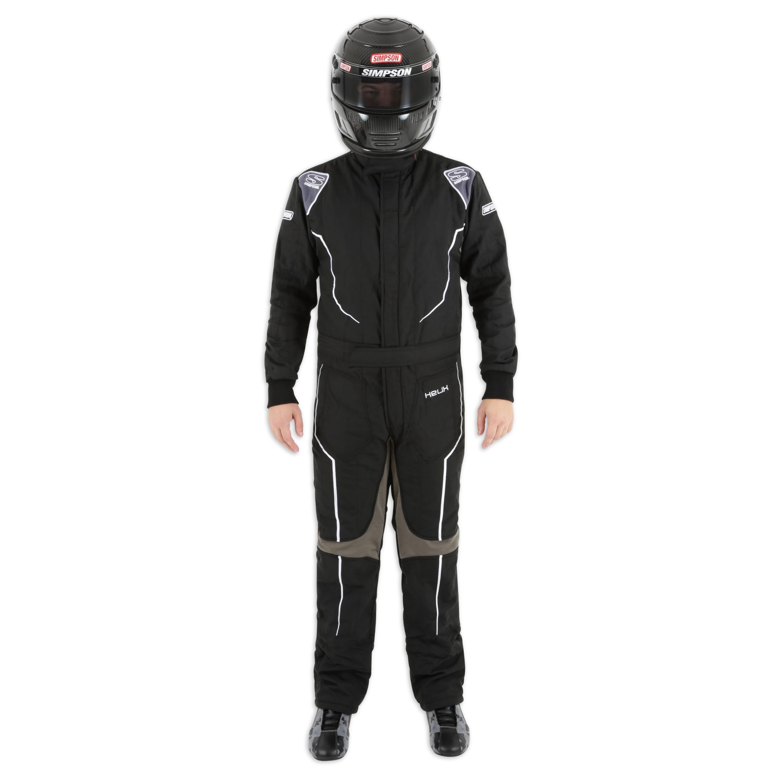 SIMPSON Helix Youth Suit zipper closeup demonstrates smooth opening