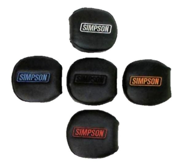 Simpson Racing 2021B blue latch pads side view showing OEM-like fit