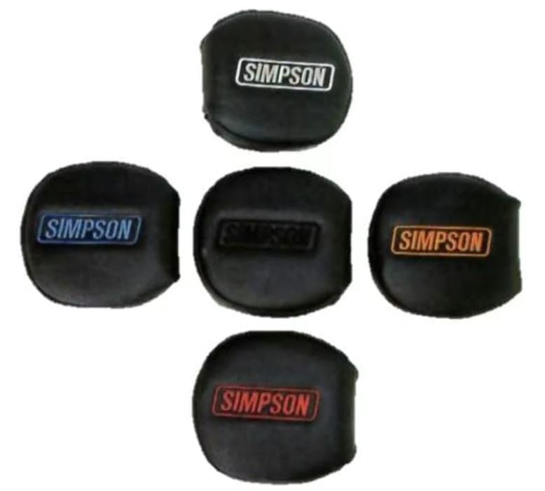 Simpson Racing 2021B blue door latch pads installed for DIY installation