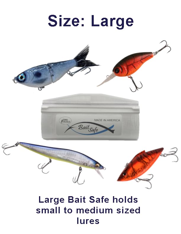 SIMS TACKLE BaitSafe clip-on protection keeps gear organized and reduces clutter.
