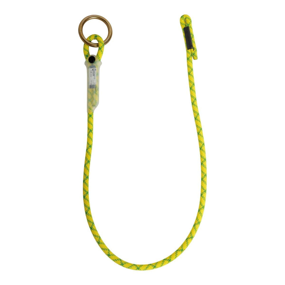 Singing Rock Bark Pulley Saver shows prusik knot adjustment for length control.
