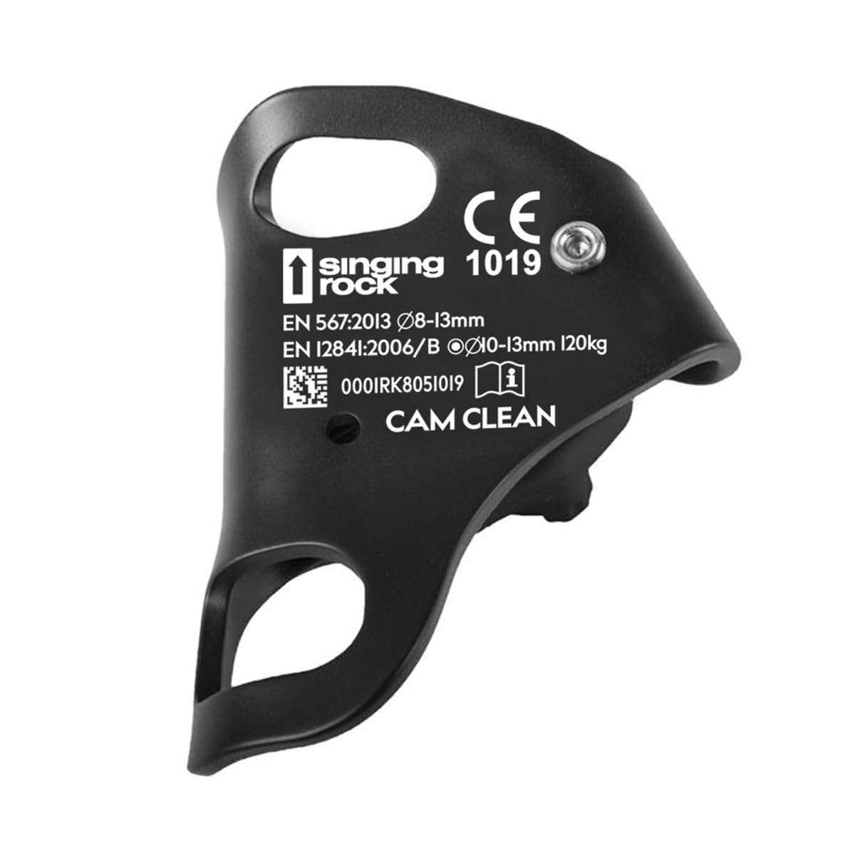 Singing Rock Chest Cam Clean Ascender with gloved hands on the rope