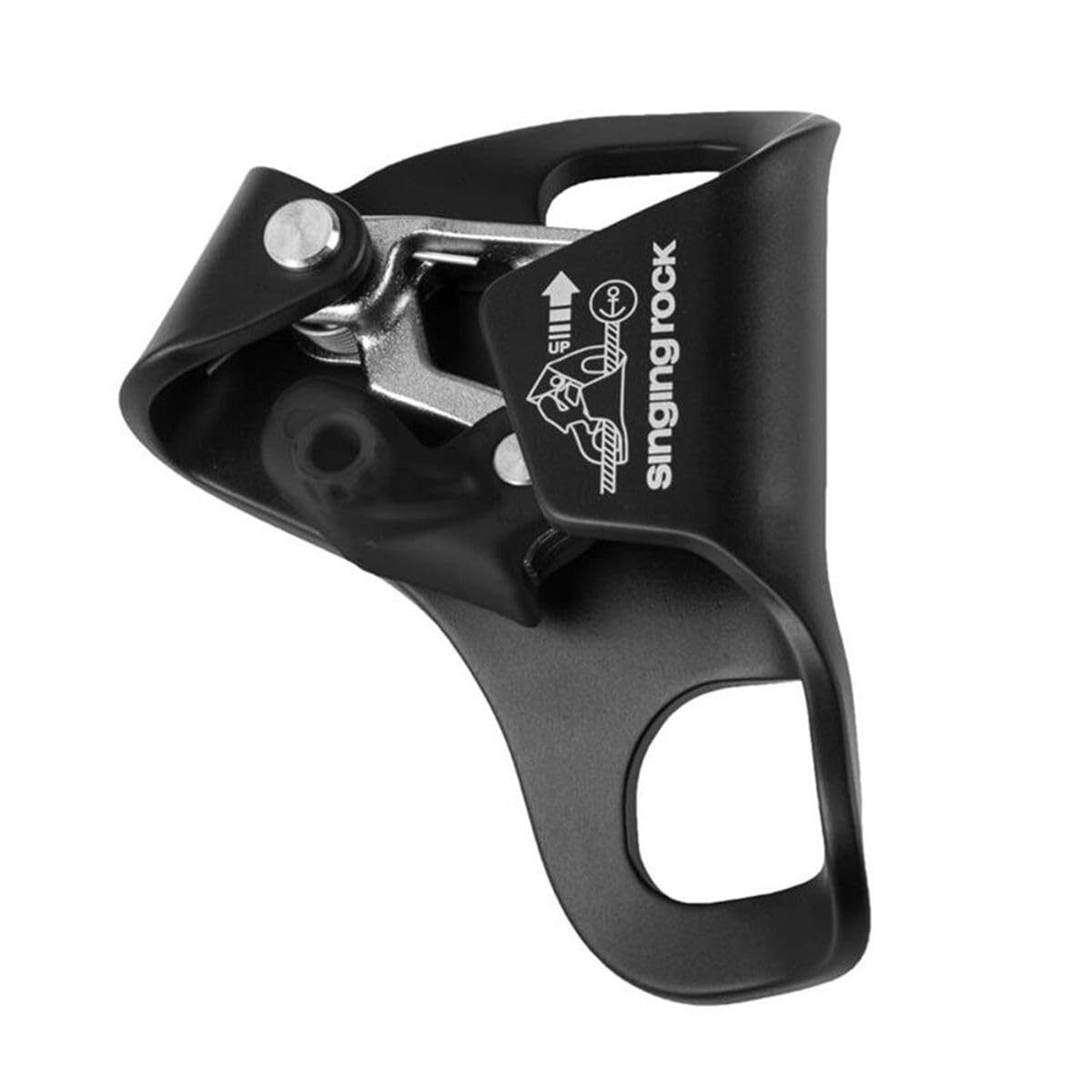 Singing Rock Chest Cam Clean Ascender left-hand in use for safe ascent
