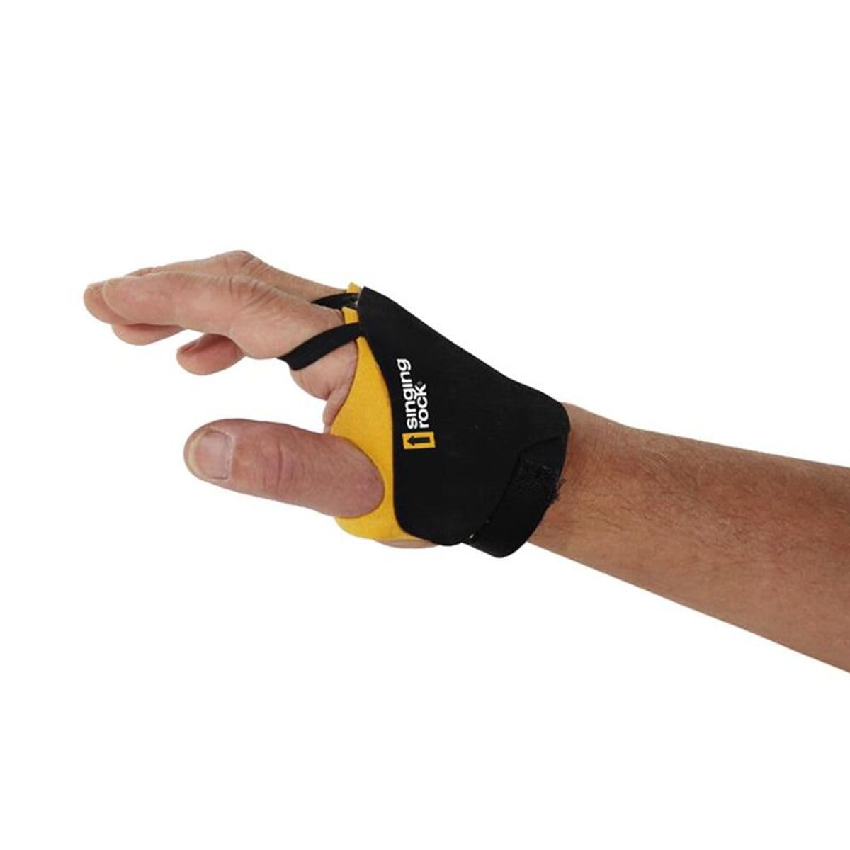 Singing Rock Craggy Crack Glove enables free wrist movement for precise holds.