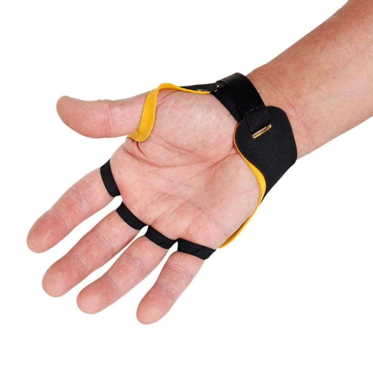 Singing Rock Craggy Crack Glove in green aids quick identification.