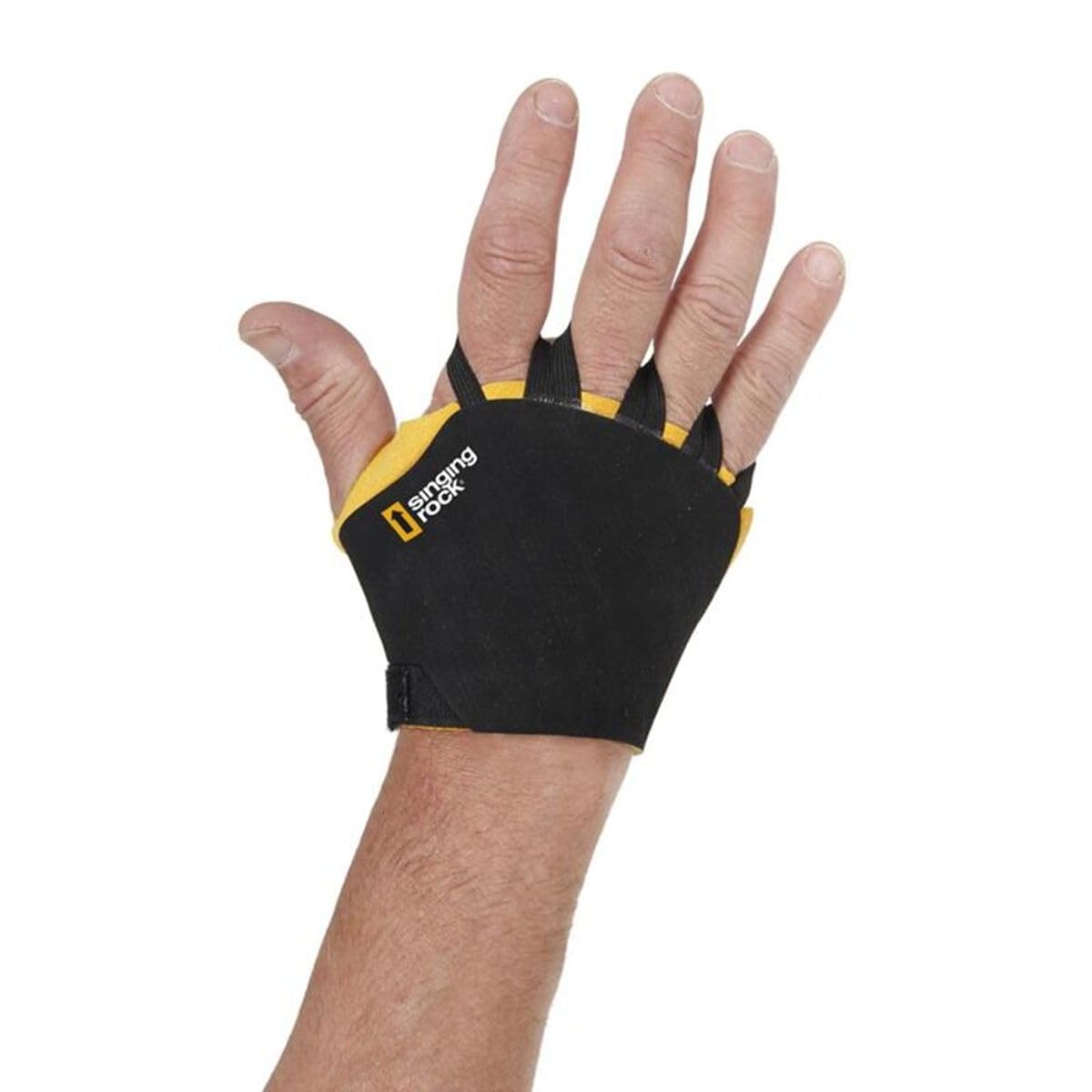 Singing Rock Craggy Crack Glove features high-friction rubber for grip.