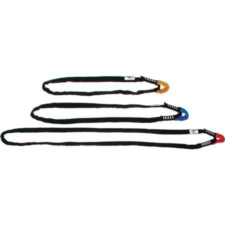 Singing Rock Eye Sling shows outer webbing protecting the red inner strap for quick hazard awareness