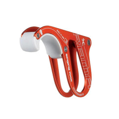 Singing Rock Rama orange in use demonstrates smooth braking and controlled rope handling.