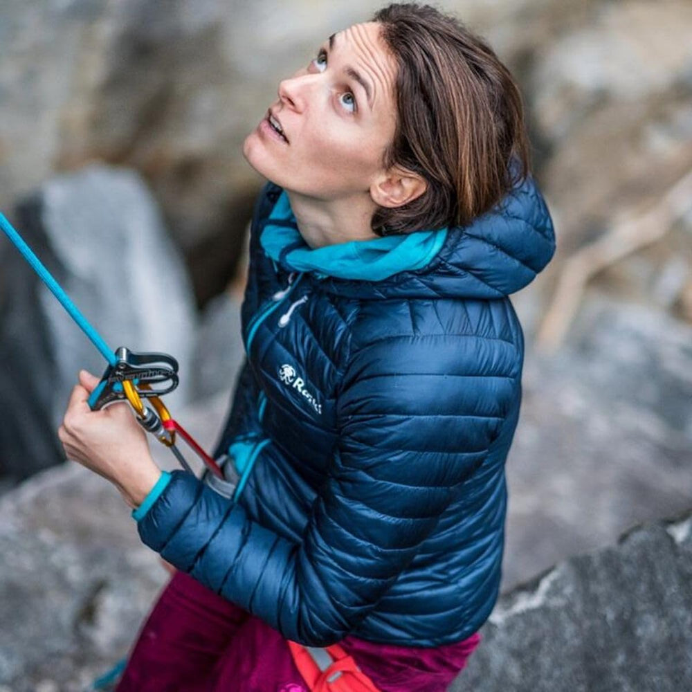 Singing Rock Rama orange technical drawing emphasizes rope compatibility 8.7–11 mm.
