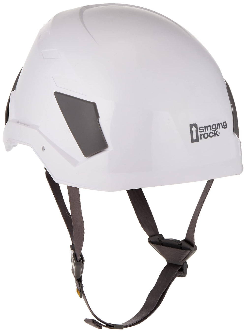 Singing Rock Flash Industry helmet, front view, enhances head protection on busy worksites.