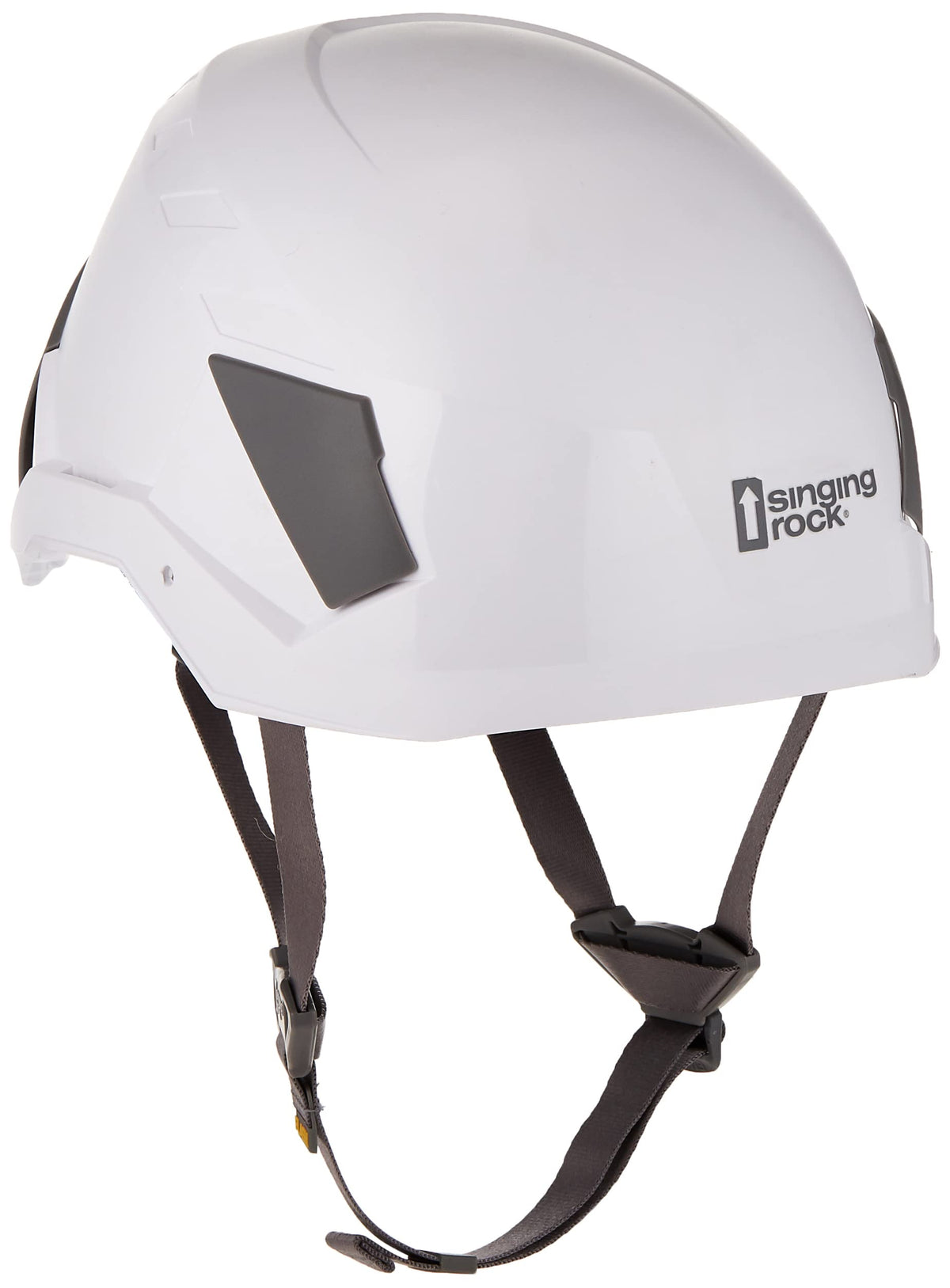 Singing Rock Flash Industry helmet, front view, enhances head protection on busy worksites.