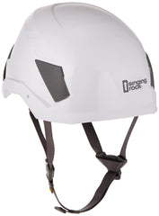 Singing Rock Flash Industry helmet, front view, enhances head protection on busy worksites.