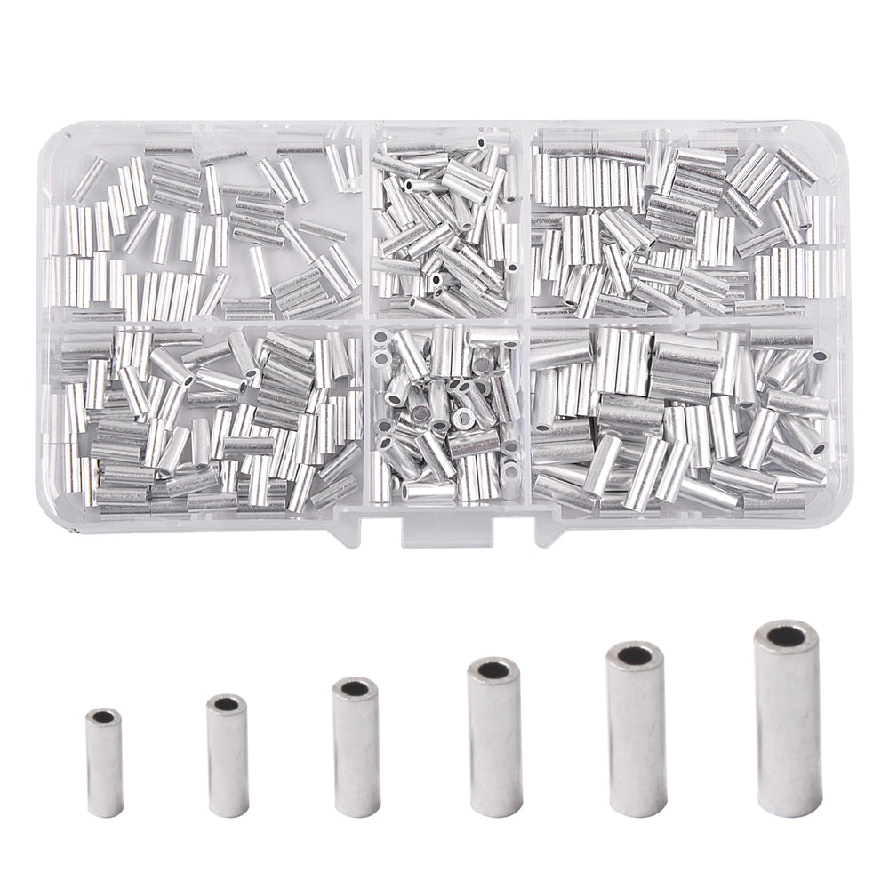 Aluminum single-barrel crimp sleeve 1.0mm - 50pcs