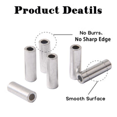 Aluminum single-barrel crimp sleeve 1.4mm - 70pcs