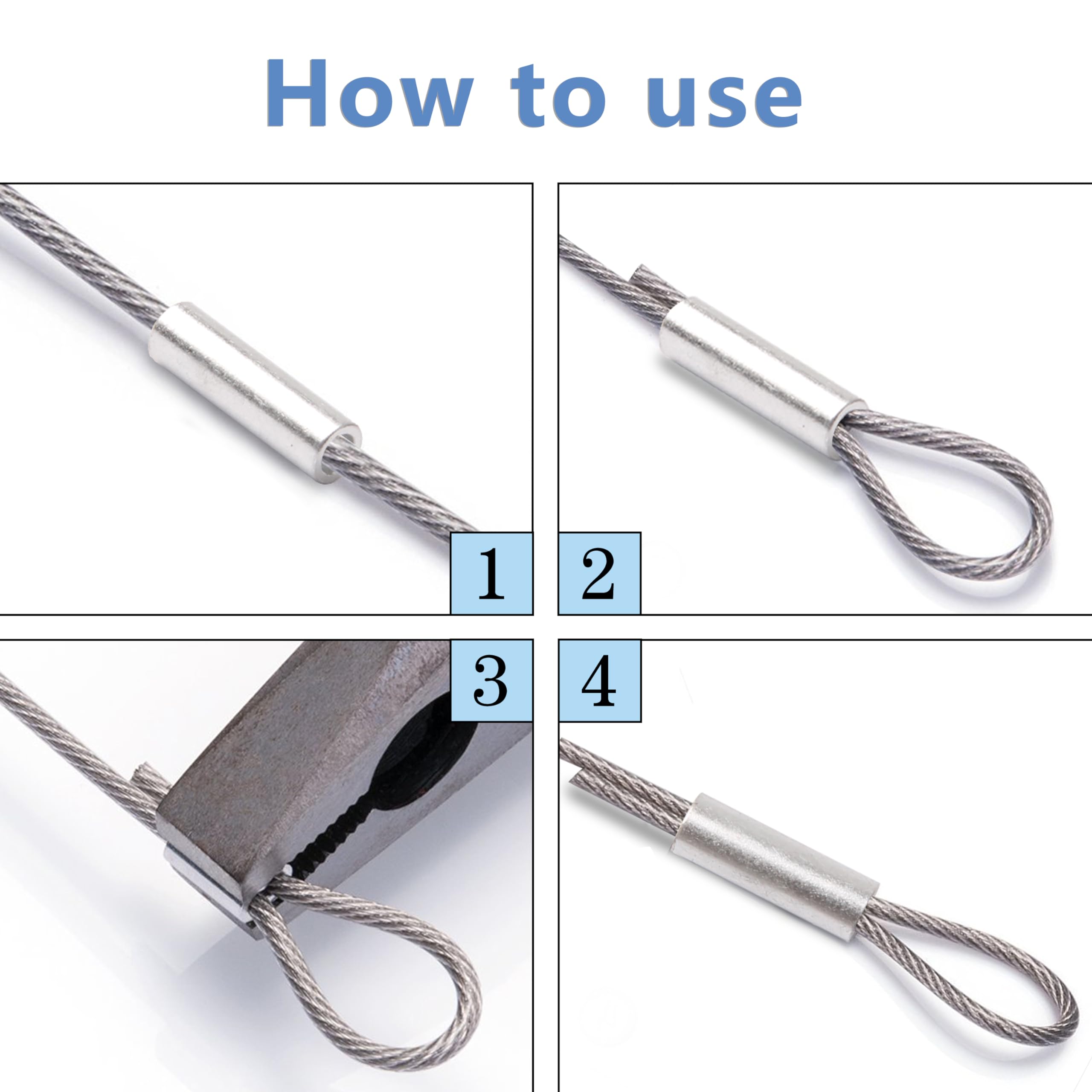 Aluminum single-barrel crimp sleeve 1.8mm - 70pcs