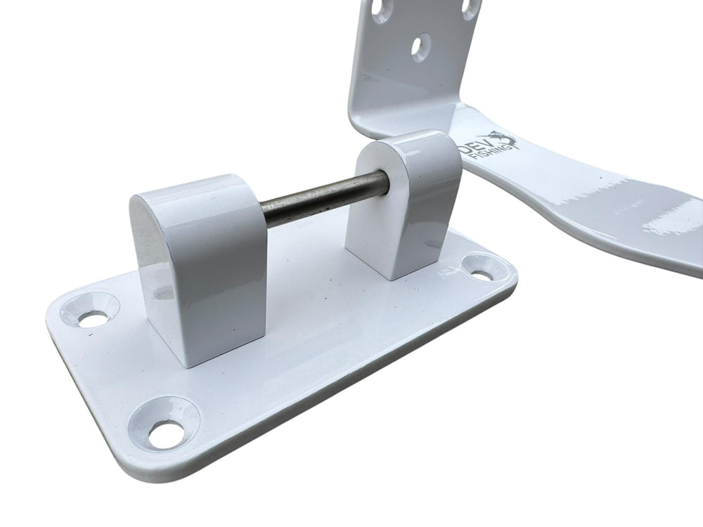 Wall-mounted rod holder installed on wall for easy access