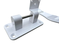 Wall-mounted rod holder installed on wall for easy access