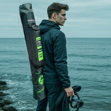 Large capacity bag showing 115 cm length and 23 cm width