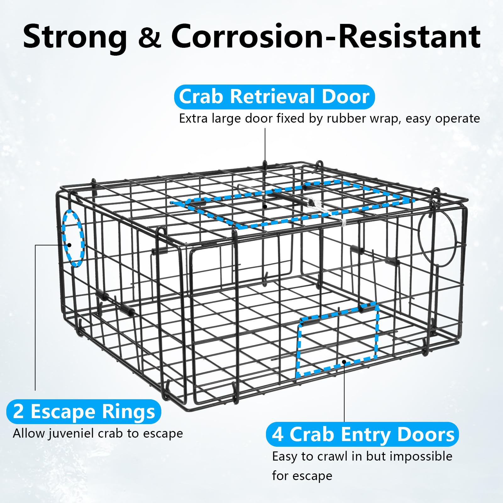 Quick-sinking 100-foot rope, abrasion- and UV-resistant