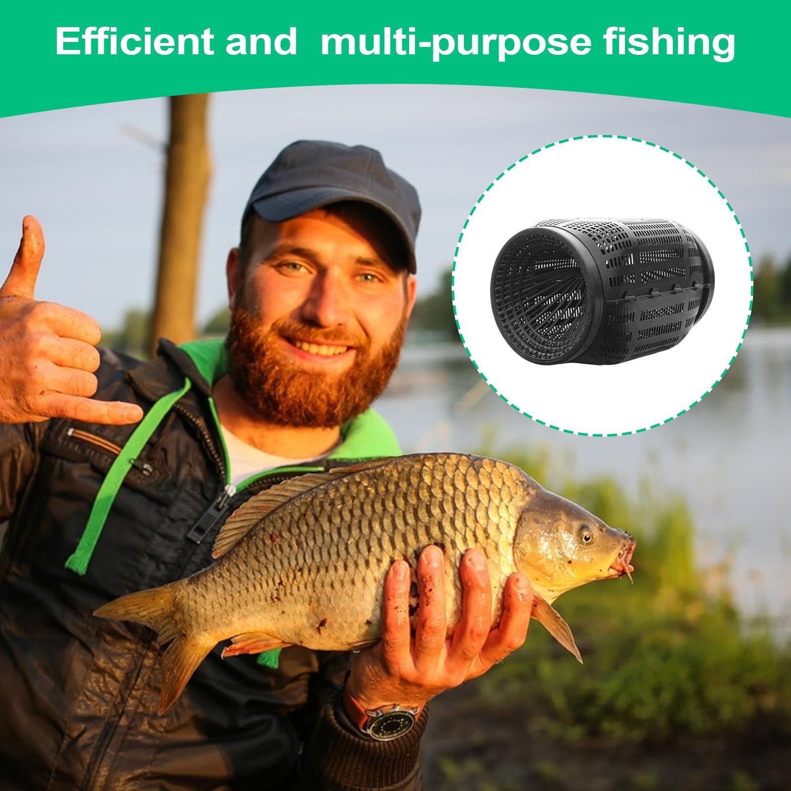 Sinolmaibe trap features an extra-large opening to boost catch opportunities in various waters.