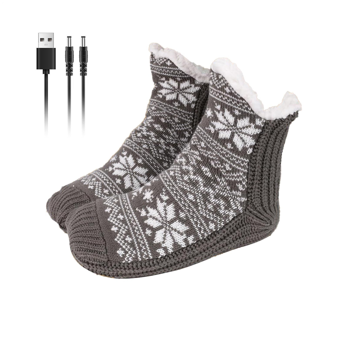 Sinolmaibe heated socks outer view showing a neutral design for everyday warmth