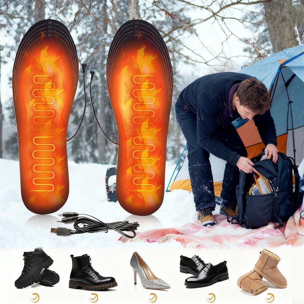 Sinolmaibe heated insoles suit skiing, hunting, camping and other outdoor activities