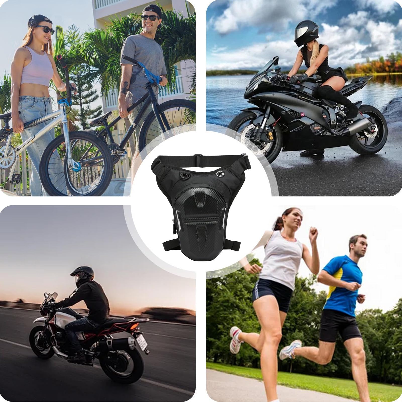 Sinolmaibe Thigh Bag durable nylon construction withstands outdoor use