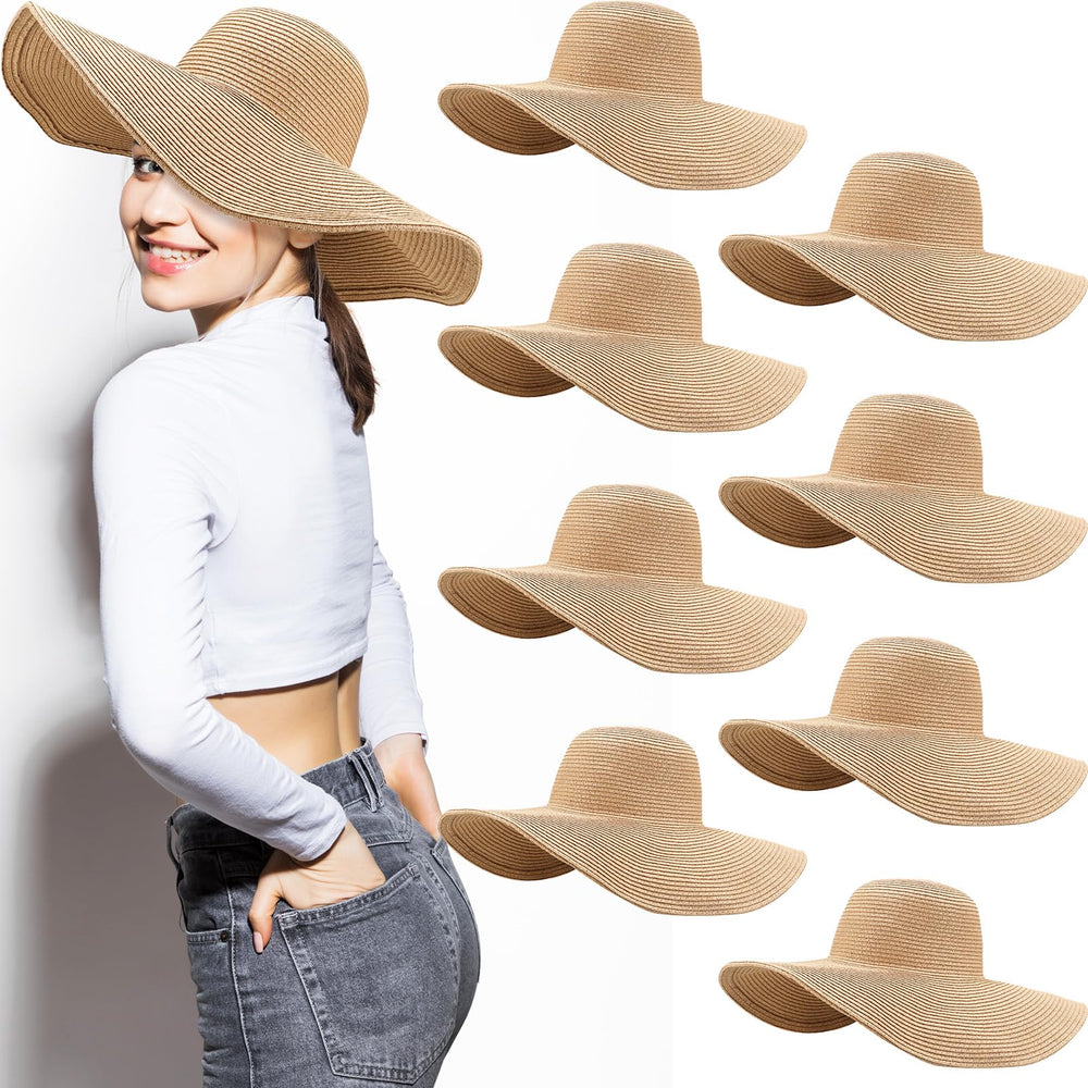 Foldable woven straw hat in khaki color, close-up