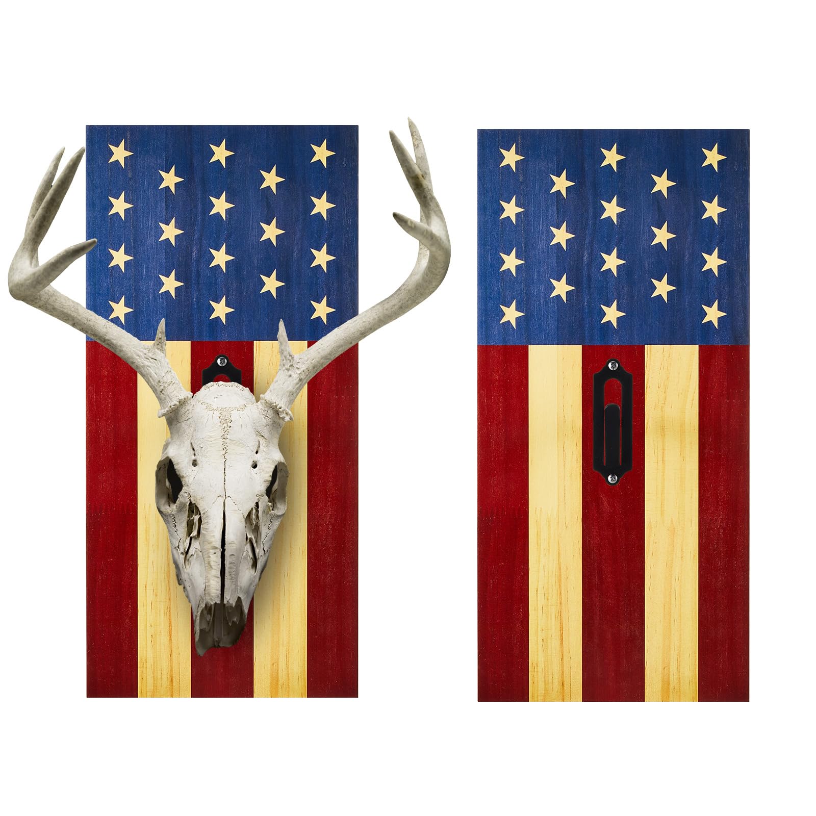 Sintuff deer skull mounting kit, two-piece set for secure wall display