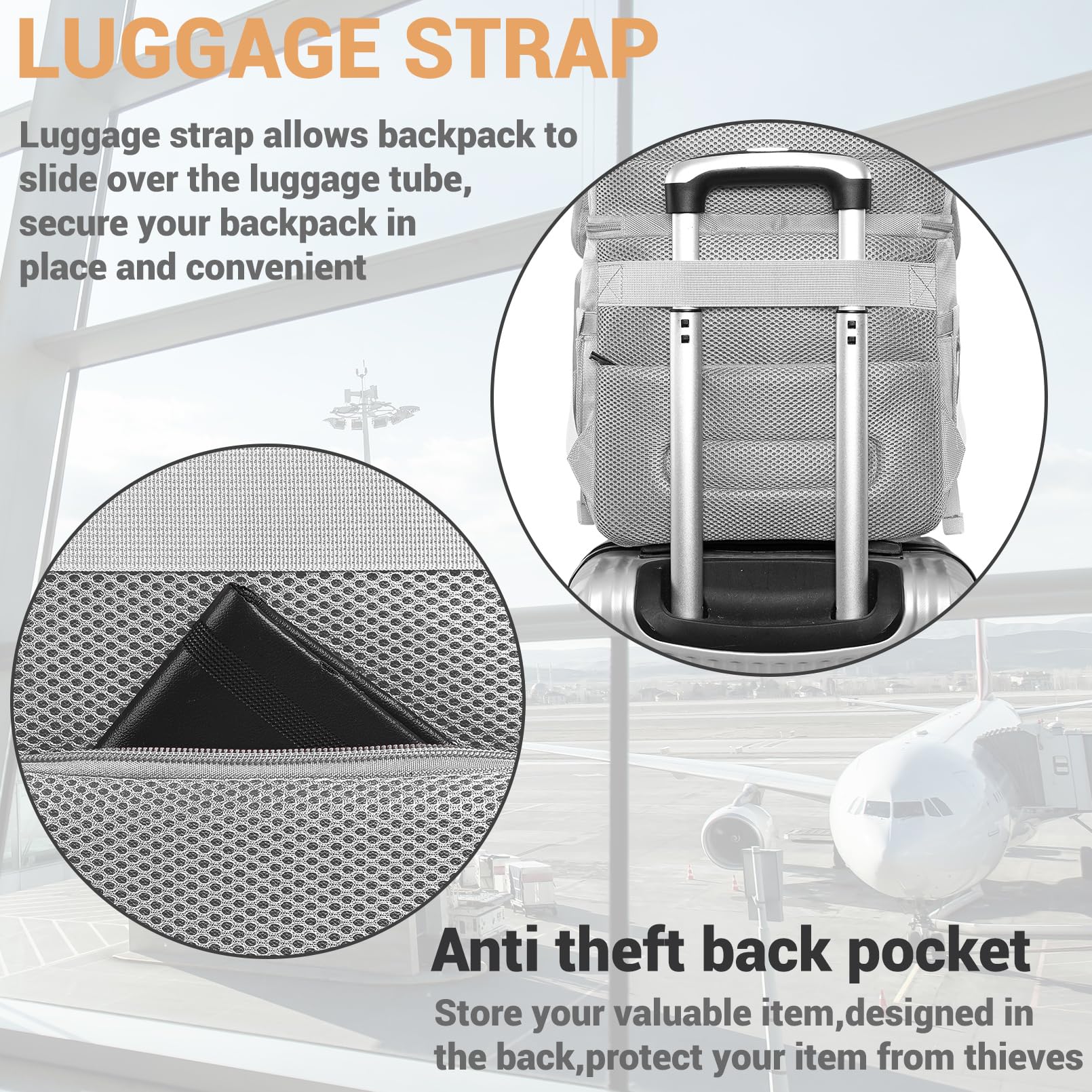 SINVICKO 1680D waterproof fabric protects contents during rain and outdoor use