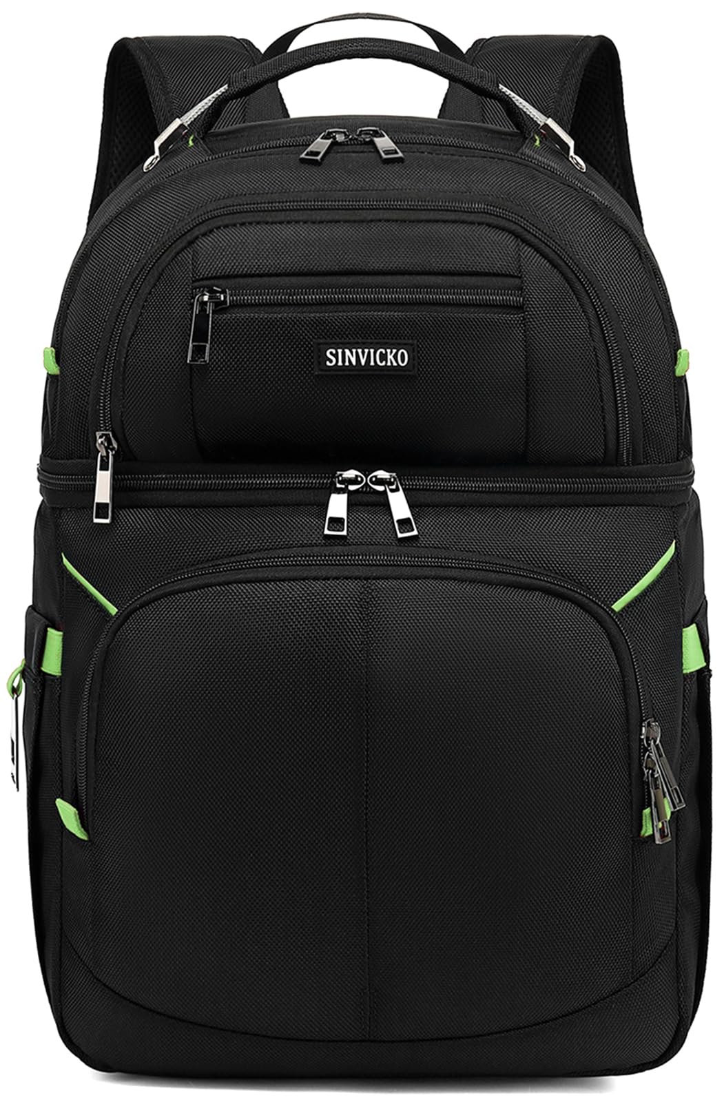 SINVICKO Cooler Backpack front pocket anti-theft design secures quick-access items