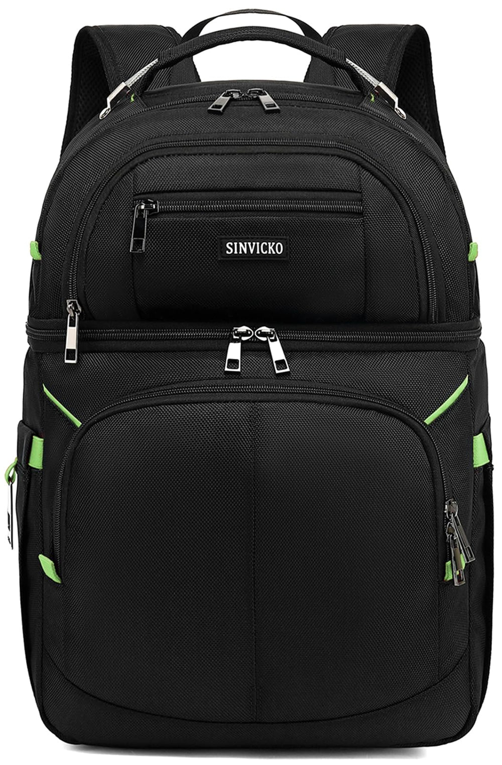 SINVICKO Cooler Backpack front pocket anti-theft design secures quick-access items