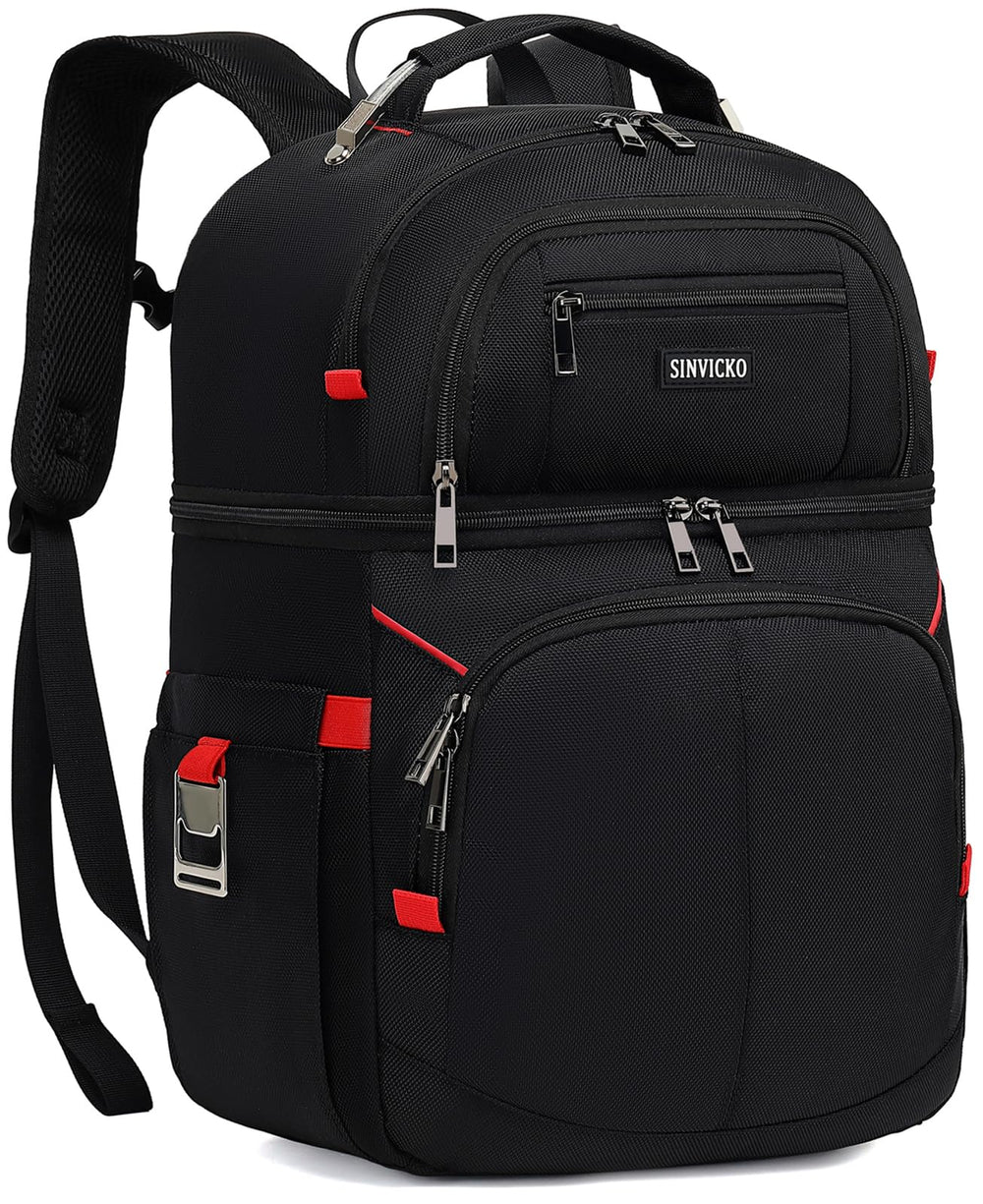 SINVICKO Insulated Backpack front view with organized compartments for meals on the go.
