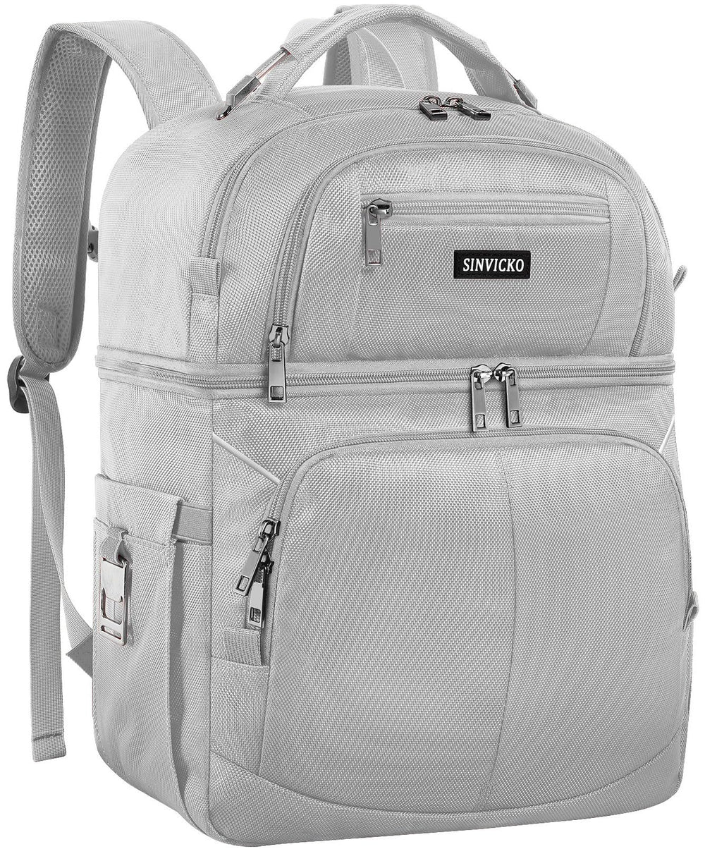 SINVICKO insulated backpack front view highlighting spacious main compartment for meals on the go