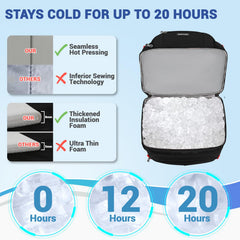 SINVICKO Insulated Backpack side pockets keep utensils or small accessories organized.