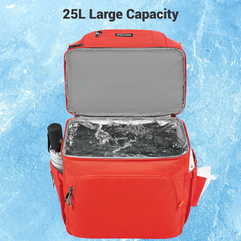 SINVICKO insulated cooler backpack RFID pocket securing cards and IDs