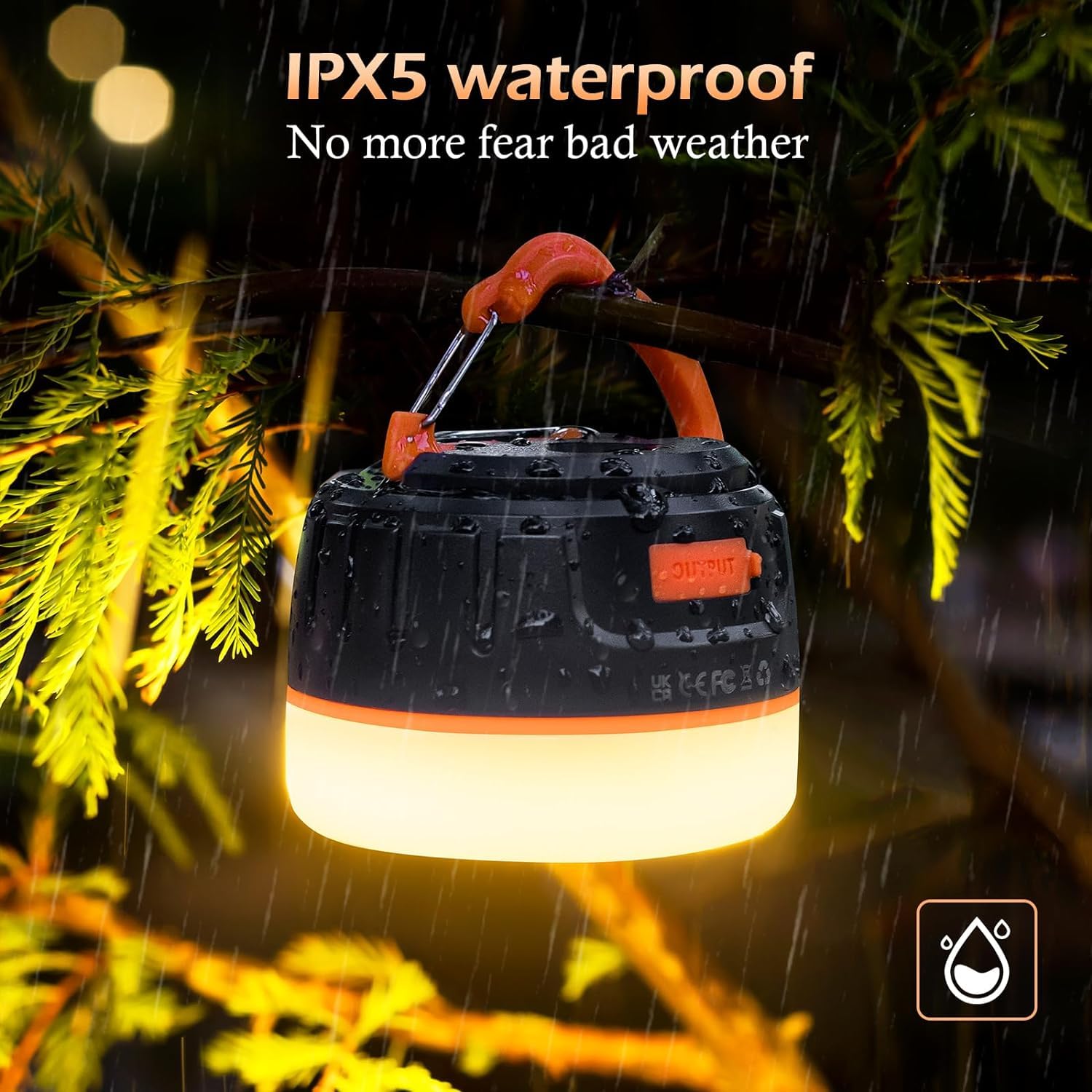 Magnetic base keeps Sinvitron lantern hands-free on metal surfaces like bikes or poles.