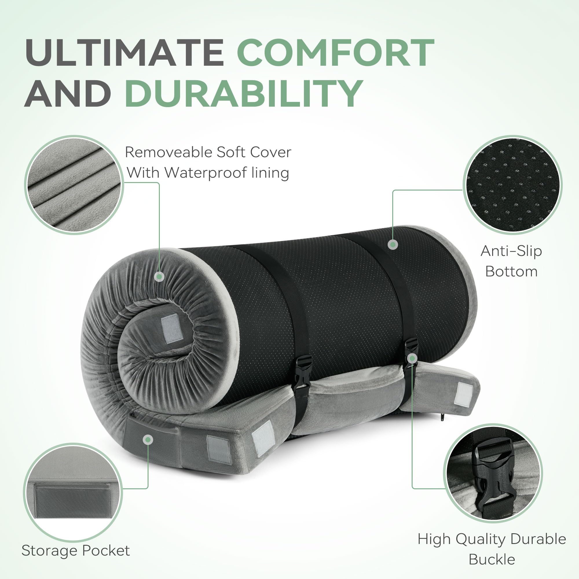 SINWEEK removable washable plush cover for easy cleaning after outdoor use.