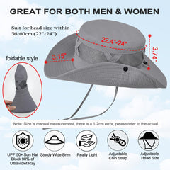 Close-up of UPF50+ fabric and breathable mesh on Sireck hat