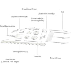Sirius Survival credit-card multitool with fishing gear ready for on the go