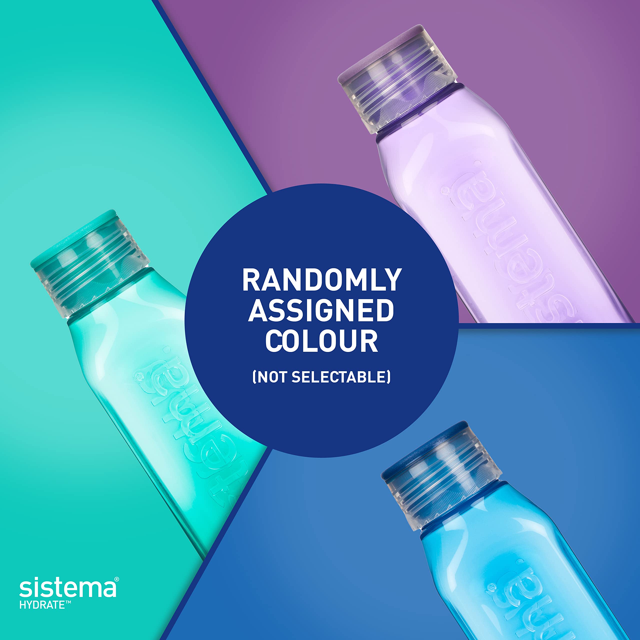 Sistema BPA Free Stackable Square Bottle Easy Grip Concave Sides for secure handling