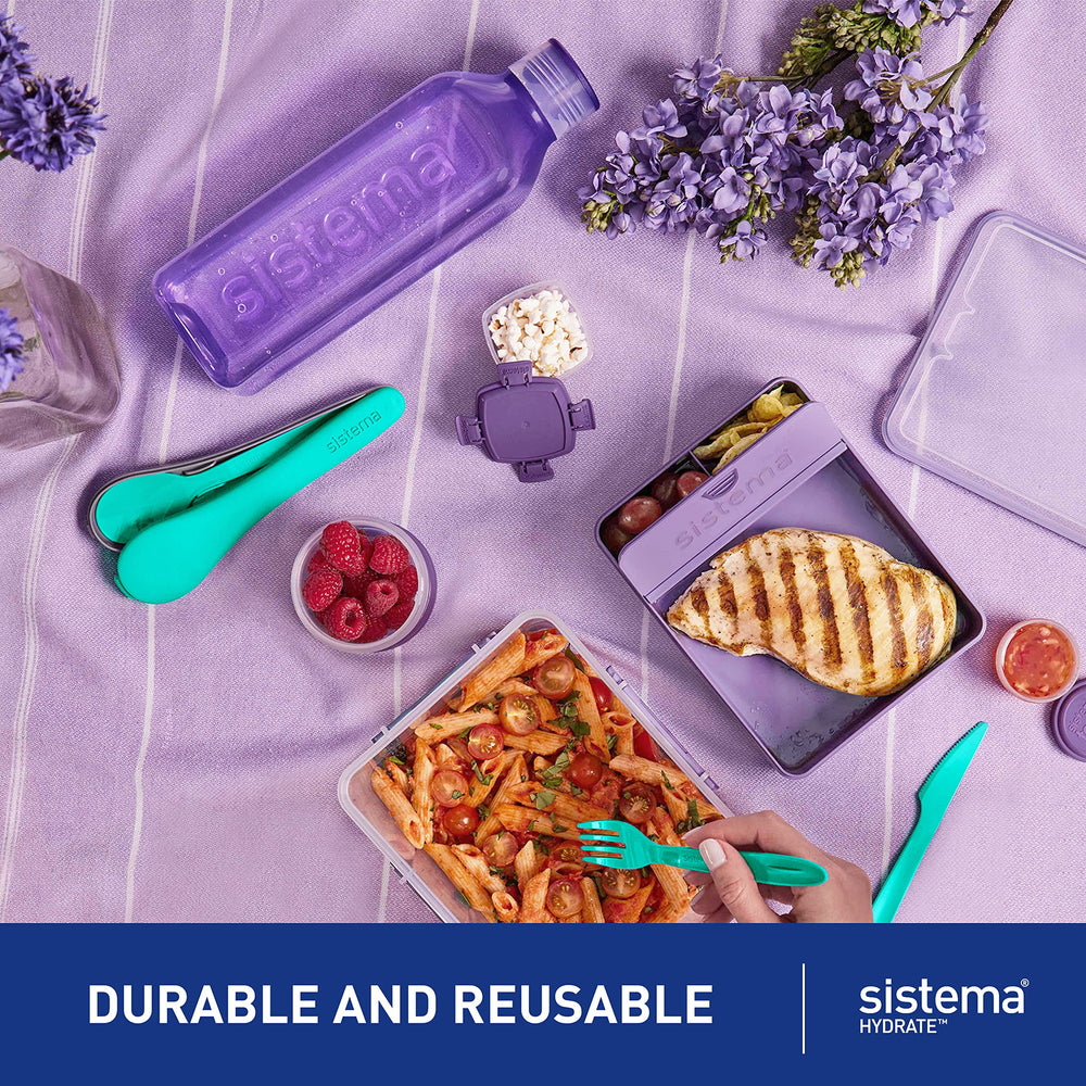 Sistema BPA Free Stackable Square Bottle Top Rack Dishwasher Safe for quick cleaning