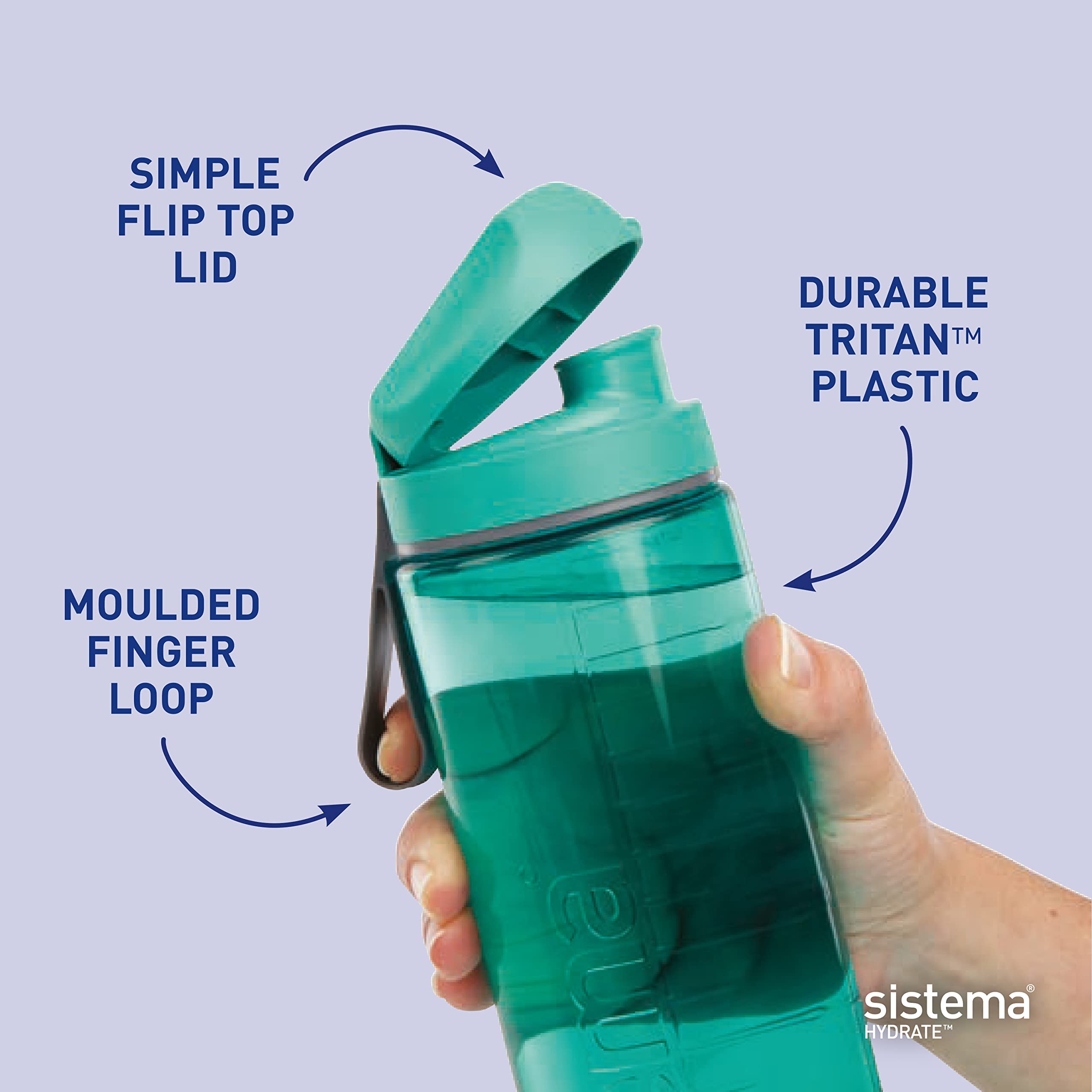 Sistema Swift bottle made of Tritan offers crystal clarity and durability.